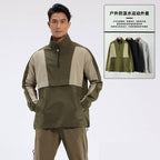 Mens Casual Workout 100%Polyester Quarter zip shirt E42183 print logo 6