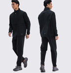 Mens Casual Workout 100%Polyester Quarter zip shirt E42183 print logo 14