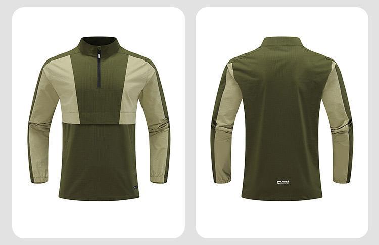 Mens Casual Workout 100%Polyester Quarter zip shirt E42183 print logo 23
