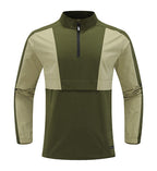 Mens Casual Workout 100%Polyester Quarter zip shirt E42183 print logo 11