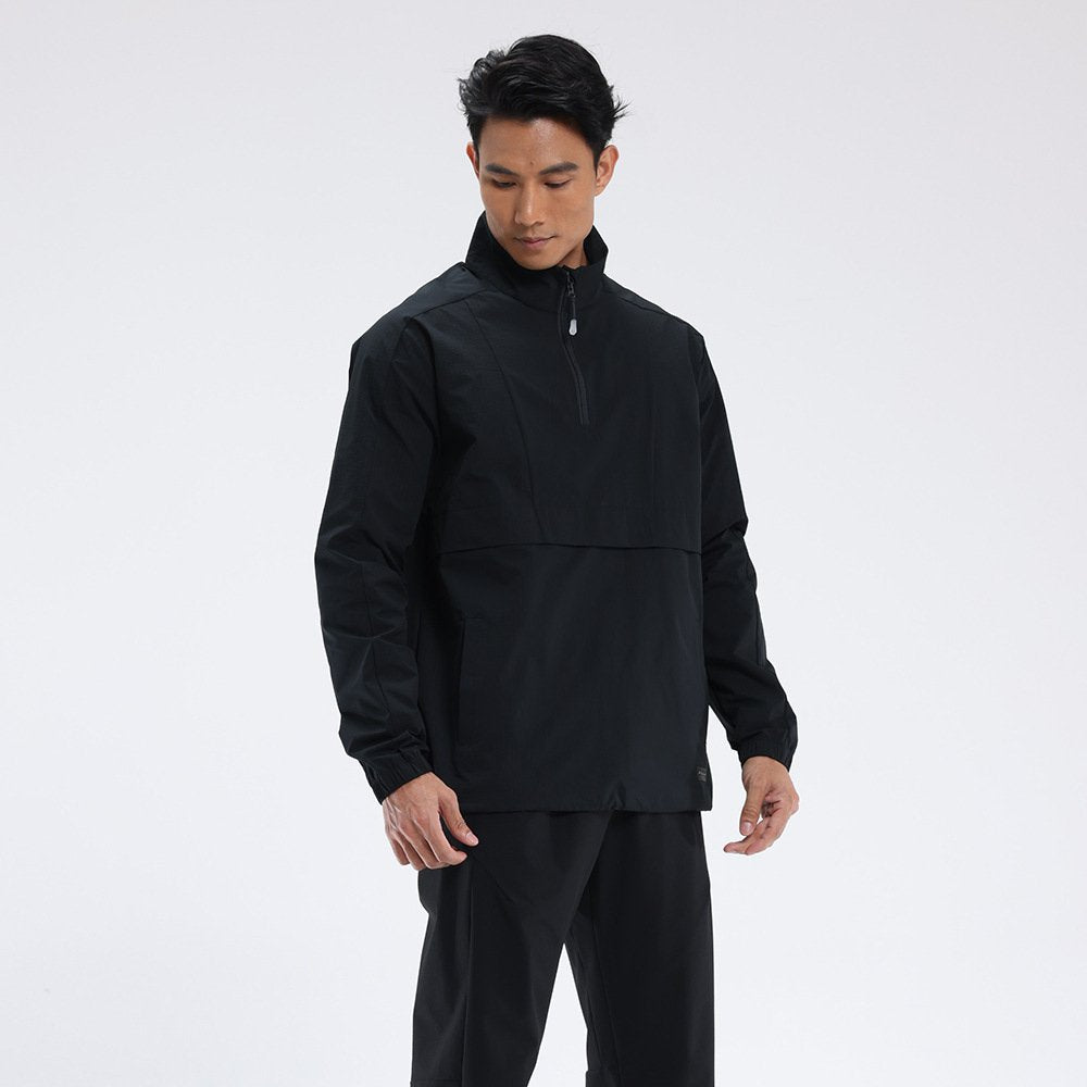 Mens Casual Workout 100%Polyester Quarter zip shirt E42183 print logo 8