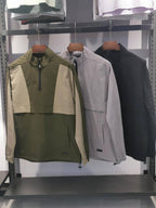 Mens Casual Workout 100%Polyester Quarter zip shirt E42183 print logo 32