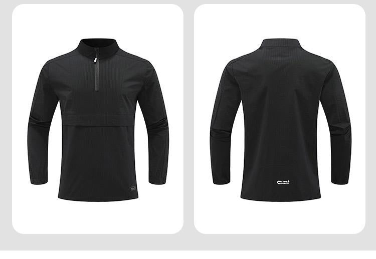 Mens Casual Workout 100%Polyester Quarter zip shirt E42183 print logo 24