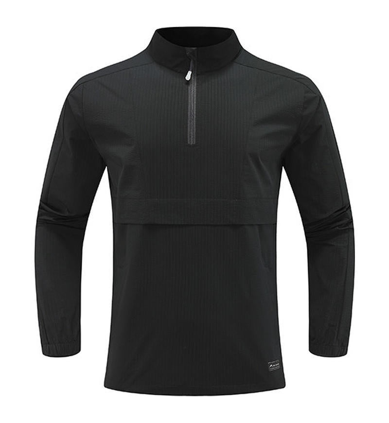 Mens Casual Workout 100%Polyester Quarter zip shirt E42183 print logo 12
