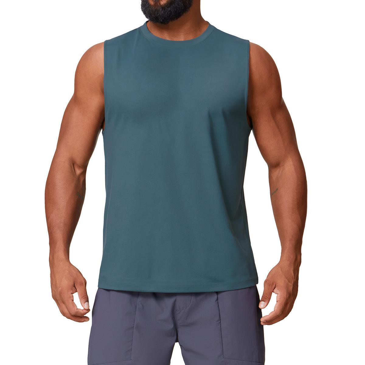 Mens Workout Training 88%polyester 12%spandex Tank Top EBX1166 - Product View 17 | Honfit