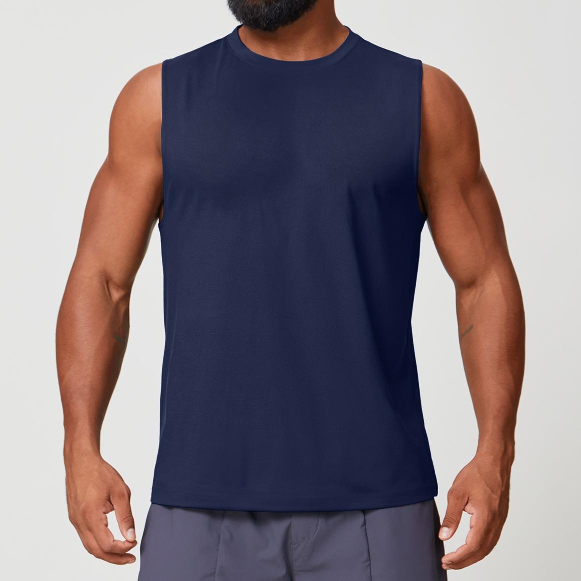 Mens Workout Training 88%polyester 12%spandex Tank Top EBX1166 - Product View 27 | Honfit