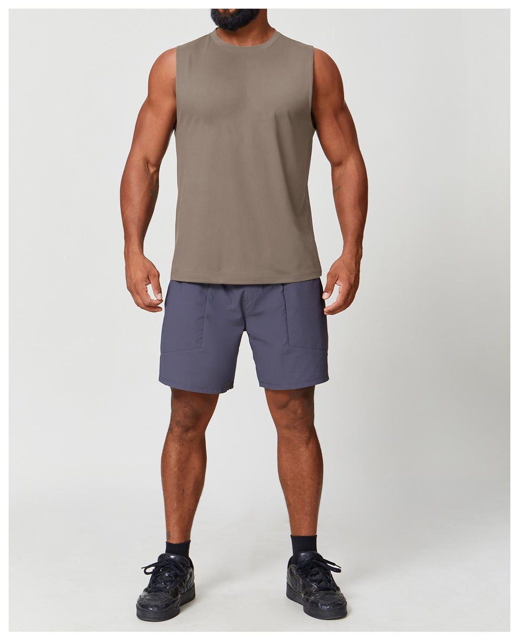 Mens Workout Training 88%polyester 12%spandex Tank Top EBX1166 - Product View 34 | Honfit