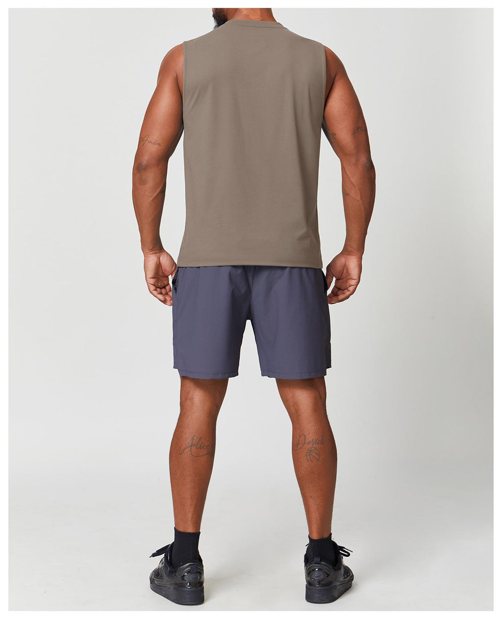 Mens Workout Training 88%polyester 12%spandex Tank Top EBX1166 - Product View 35 | Honfit
