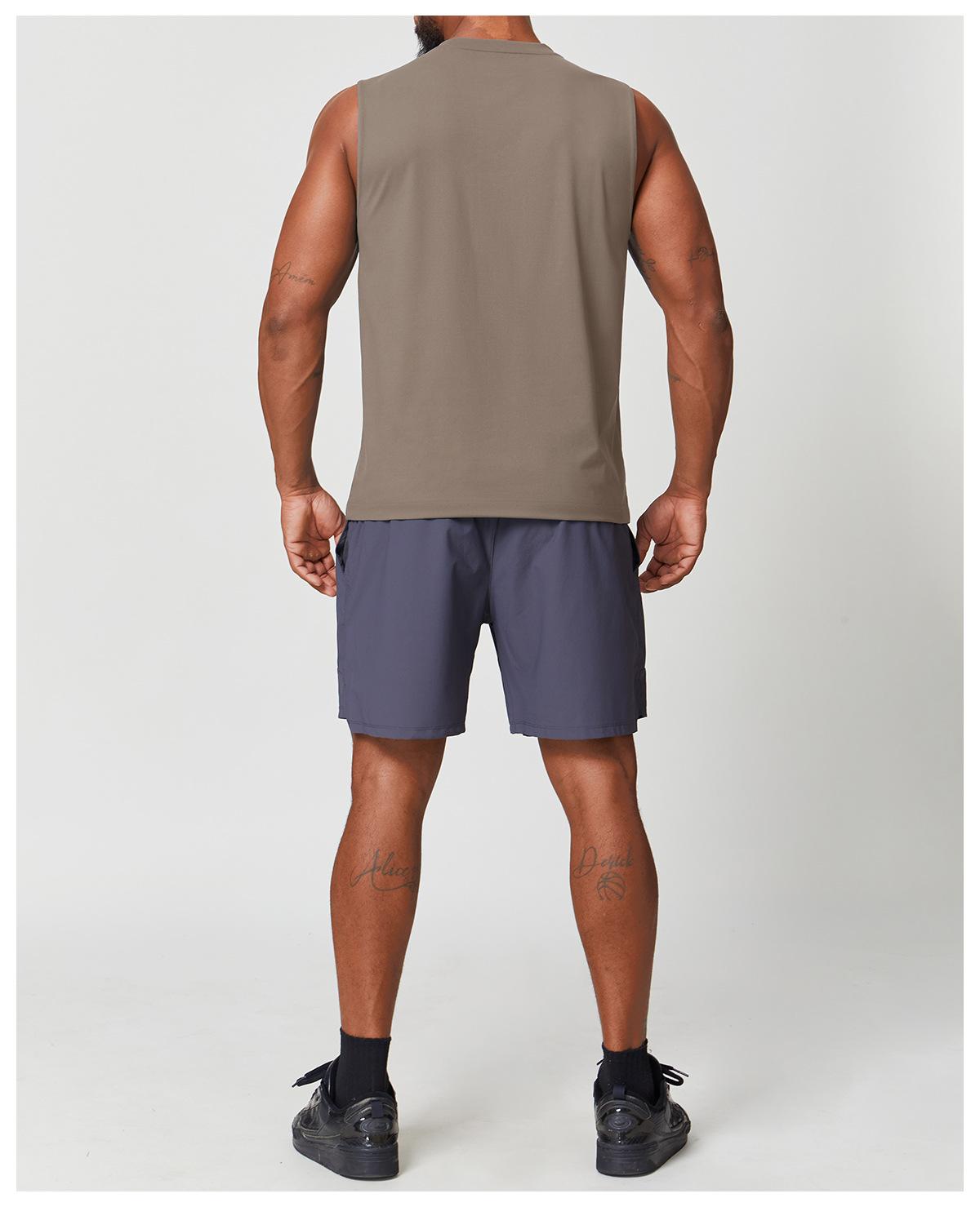 Mens Workout Training 88%polyester 12%spandex Tank Top EBX1166 - Product View 35 | Honfit