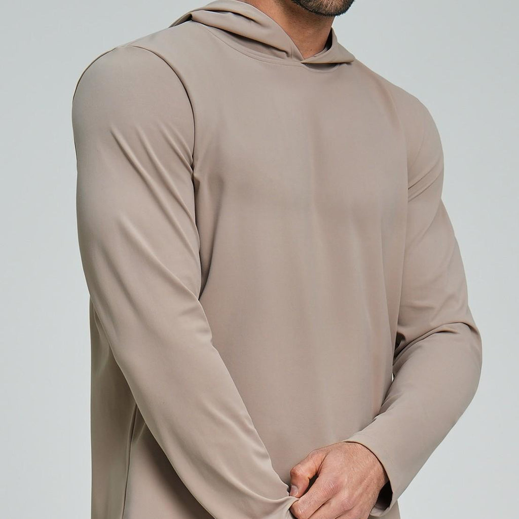 Mens Sports Fitness 78%nylon 22%spandex Hoodie ECX5086-1 - Product View 12 | Honfit