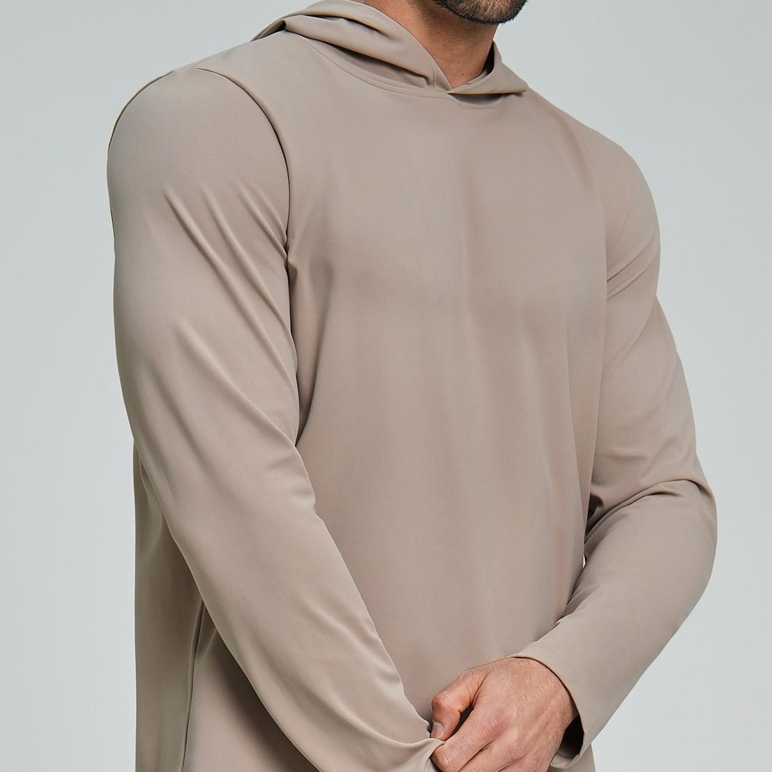 Mens Sports Fitness 78%nylon 22%spandex Hoodie ECX5086-1 - Product View 12 | Honfit