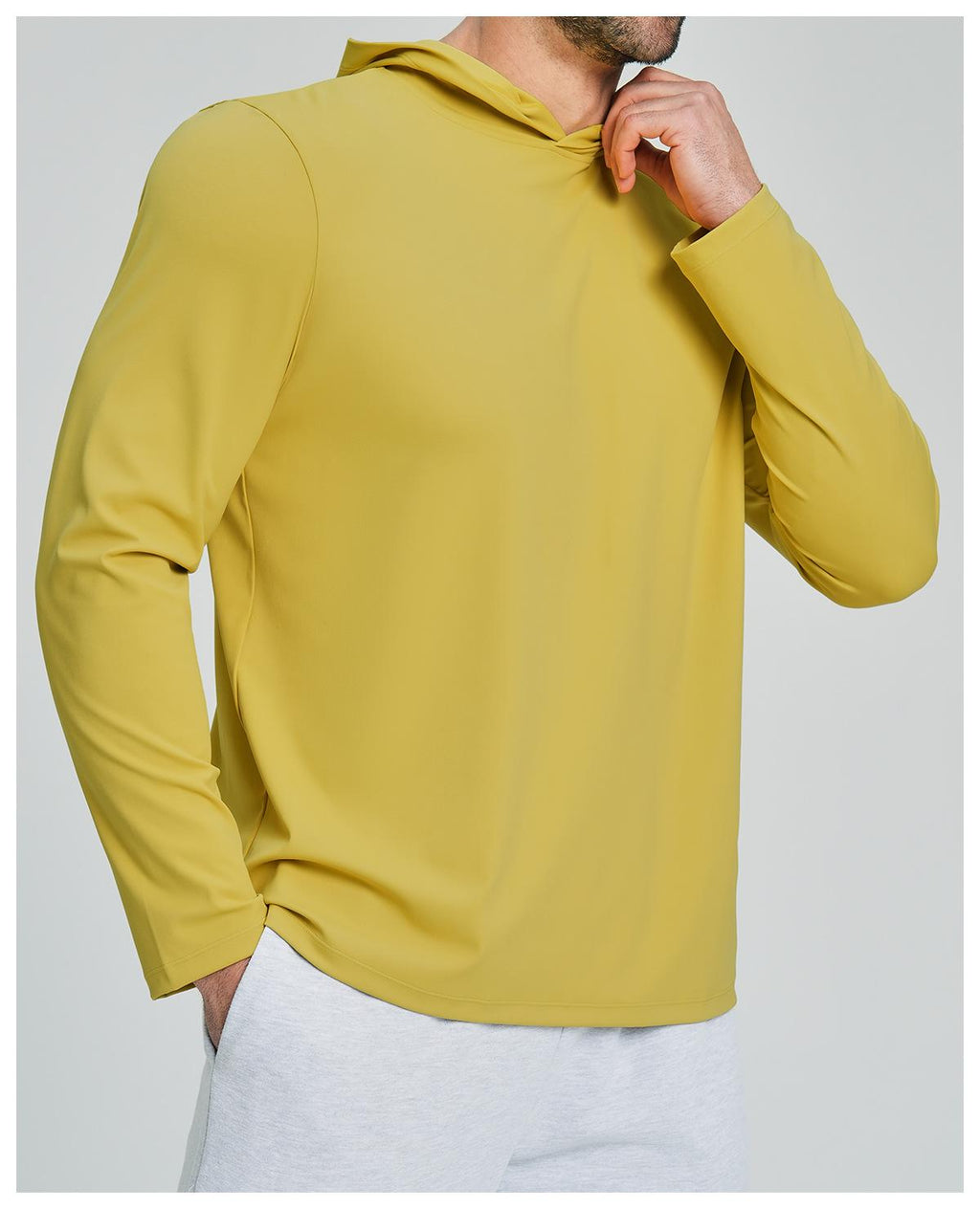 Mens Sports Fitness 78%nylon 22%spandex Hoodie ECX5086-1 - Product View 25 | Honfit