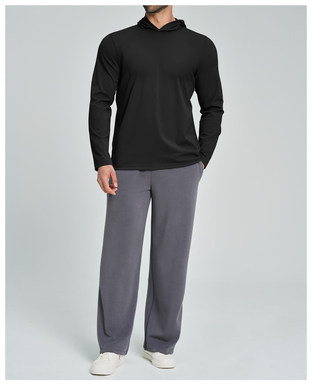 Mens Sports Fitness 78%nylon 22%spandex Hoodie ECX5086-1 - Product View 28 | Honfit