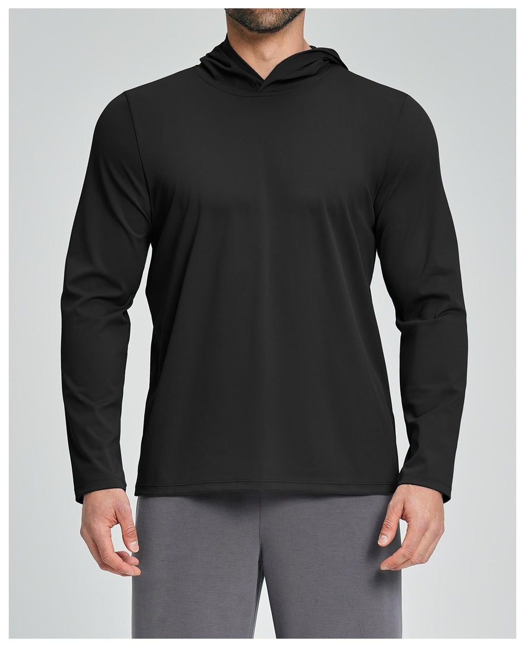 Mens Sports Fitness 78%nylon 22%spandex Hoodie ECX5086-1 - Product View 29 | Honfit