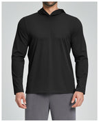 Mens Sports Fitness 78%nylon 22%spandex Hoodie ECX5086-1 - Product View 29 | Honfit