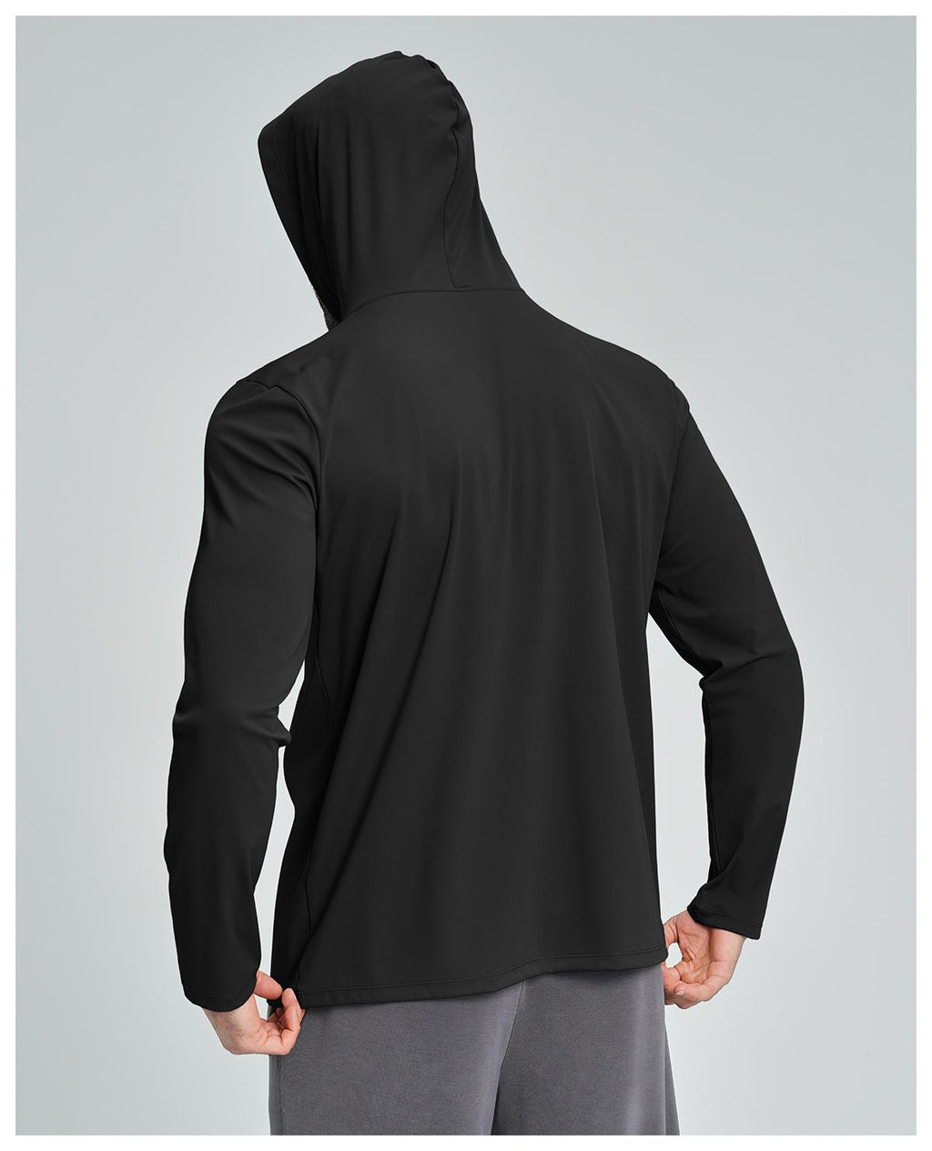 Mens Sports Fitness 78%nylon 22%spandex Hoodie ECX5086-1 - Product View 31 | Honfit