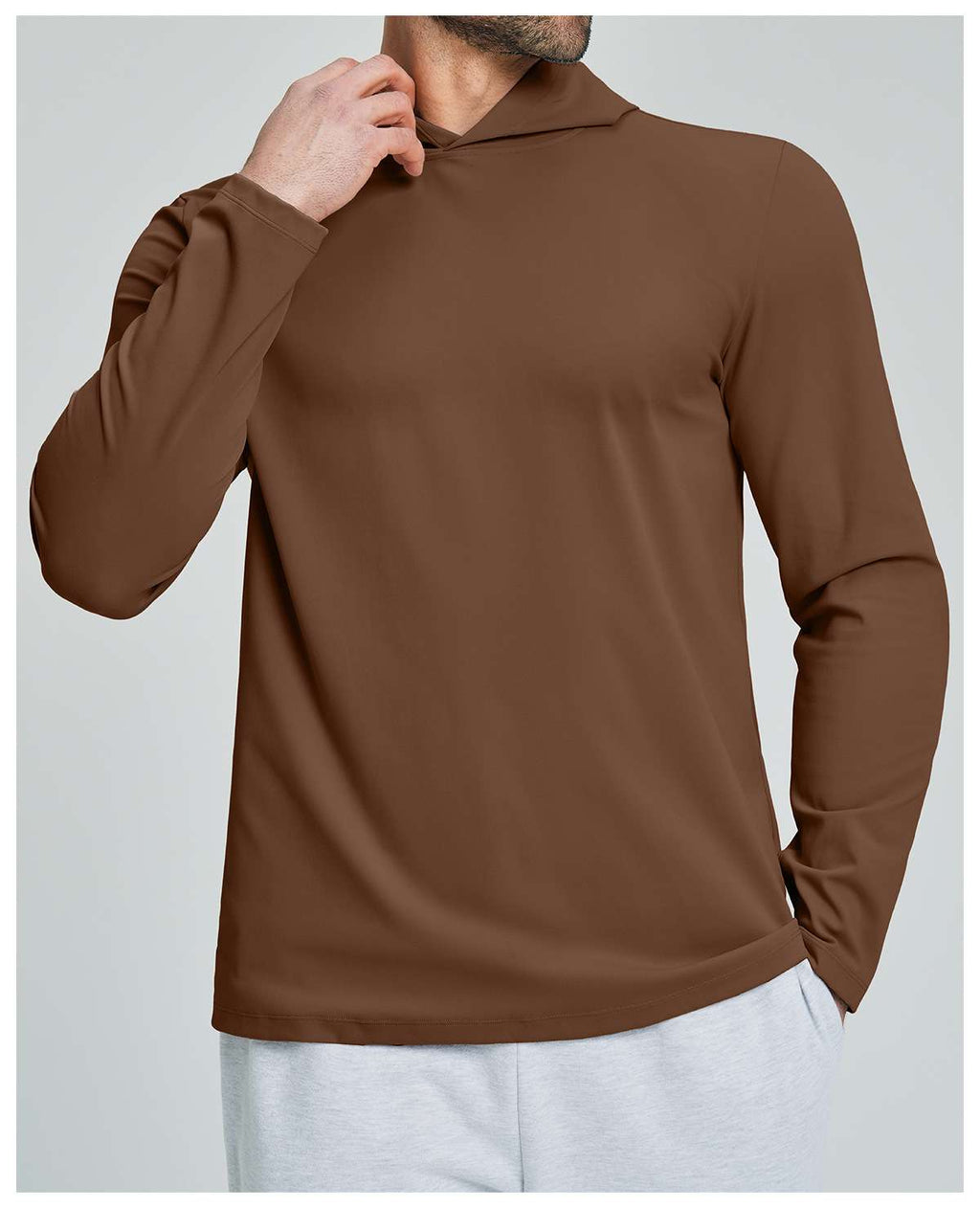 Mens Sports Fitness 78%nylon 22%spandex Hoodie ECX5086-1 - Product View 34 | Honfit