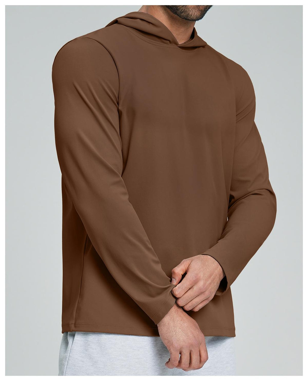 Mens Sports Fitness 78%nylon 22%spandex Hoodie ECX5086-1 - Product View 35 | Honfit