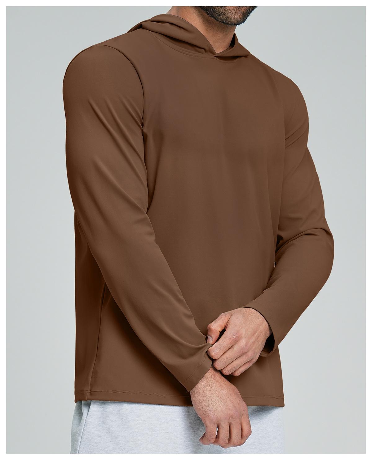 Mens Sports Fitness 78%nylon 22%spandex Hoodie ECX5086-1 - Product View 35 | Honfit