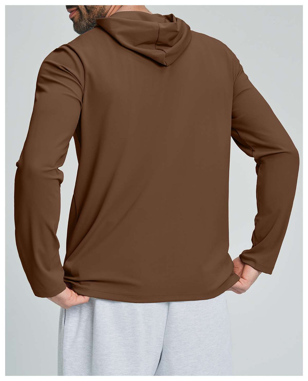 Mens Sports Fitness 78%nylon 22%spandex Hoodie ECX5086-1 - Product View 36 | Honfit