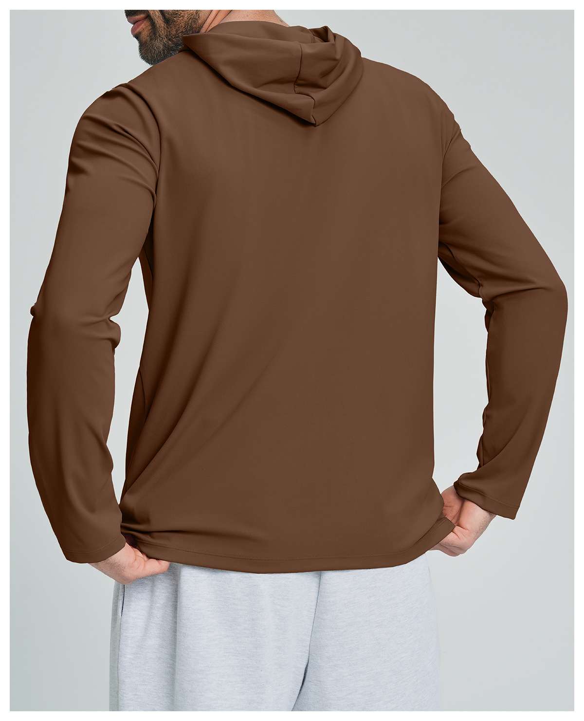 Mens Sports Fitness 78%nylon 22%spandex Hoodie ECX5086-1 - Product View 36 | Honfit