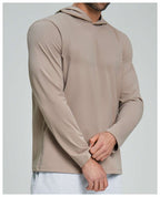 Mens Sports Fitness 78%nylon 22%spandex Hoodie ECX5086-1 - Product View 40 | Honfit