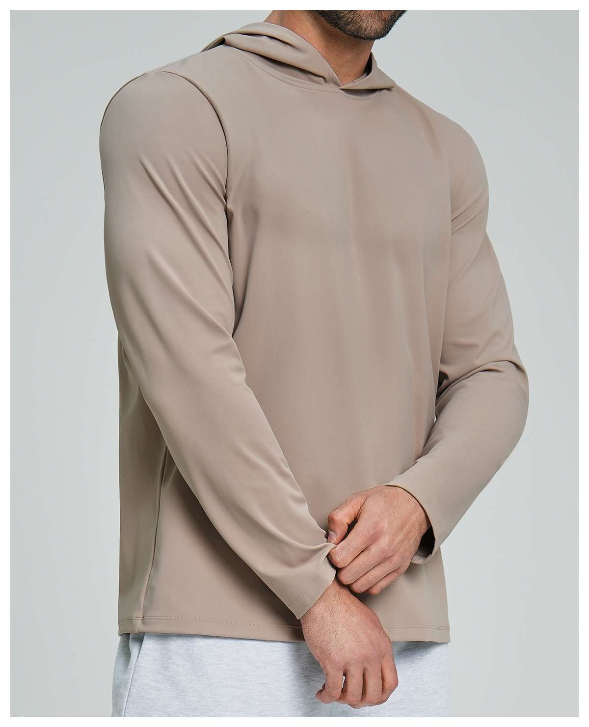 Mens Sports Fitness 78%nylon 22%spandex Hoodie ECX5086-1 - Product View 40 | Honfit