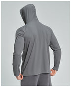 Mens Sports Fitness 78%nylon 22%spandex Hoodie ECX5086-1 - Product View 46 | Honfit