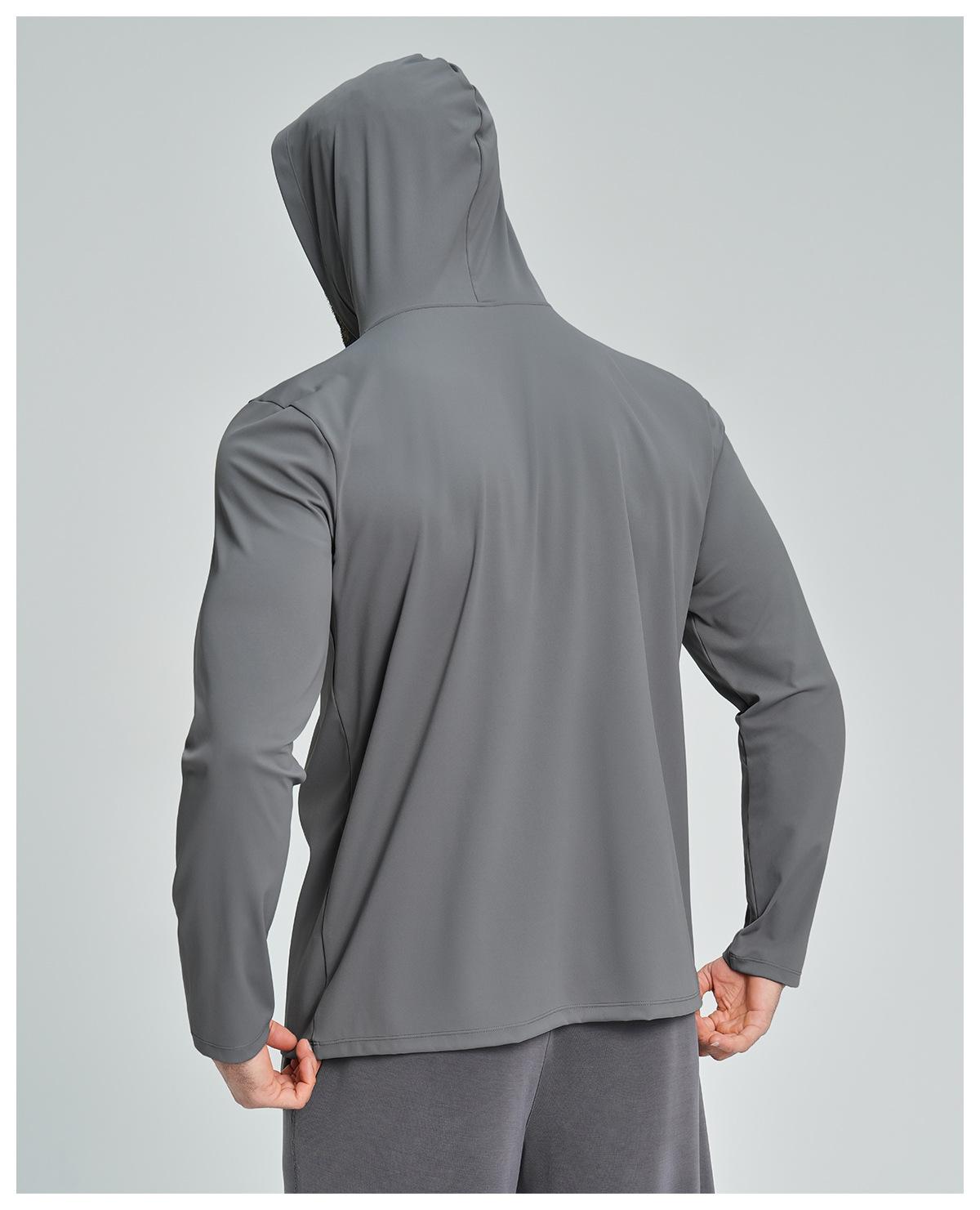 Mens Sports Fitness 78%nylon 22%spandex Hoodie ECX5086-1 - Product View 46 | Honfit