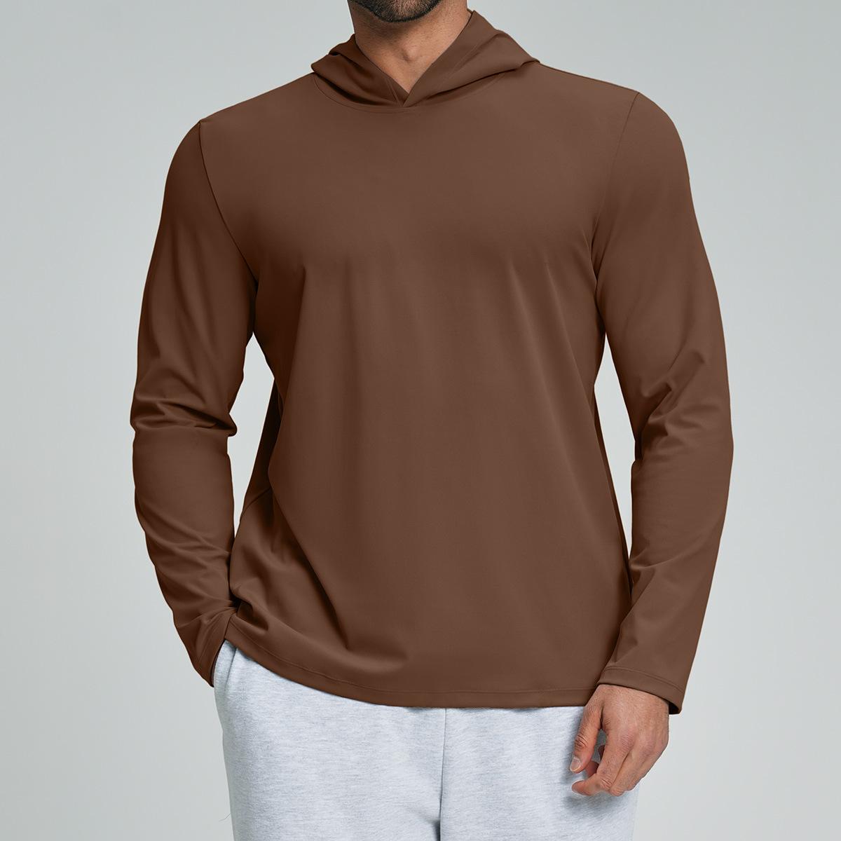 Mens Sports Fitness 78%nylon 22%spandex Hoodie ECX5086-1 - Product View 6 | Honfit