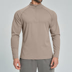 Mens Gym Training 78%nylon 22%spandex Quarter Zip Shirt ECX5086-2 - Product View 16 | Honfit