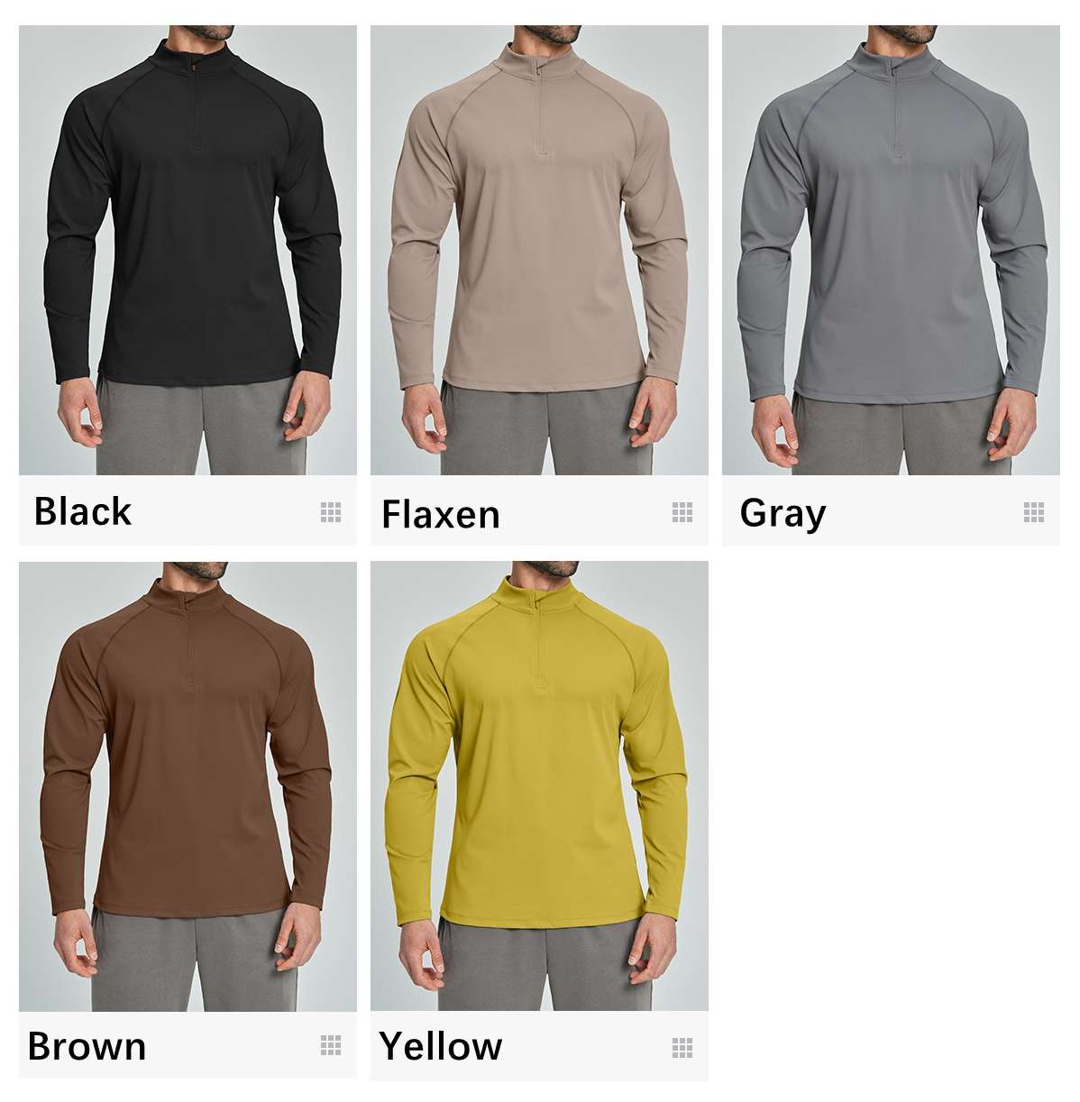 Mens Gym Training 78%nylon 22%spandex Quarter Zip Shirt ECX5086-2 - Product View 20 | Honfit