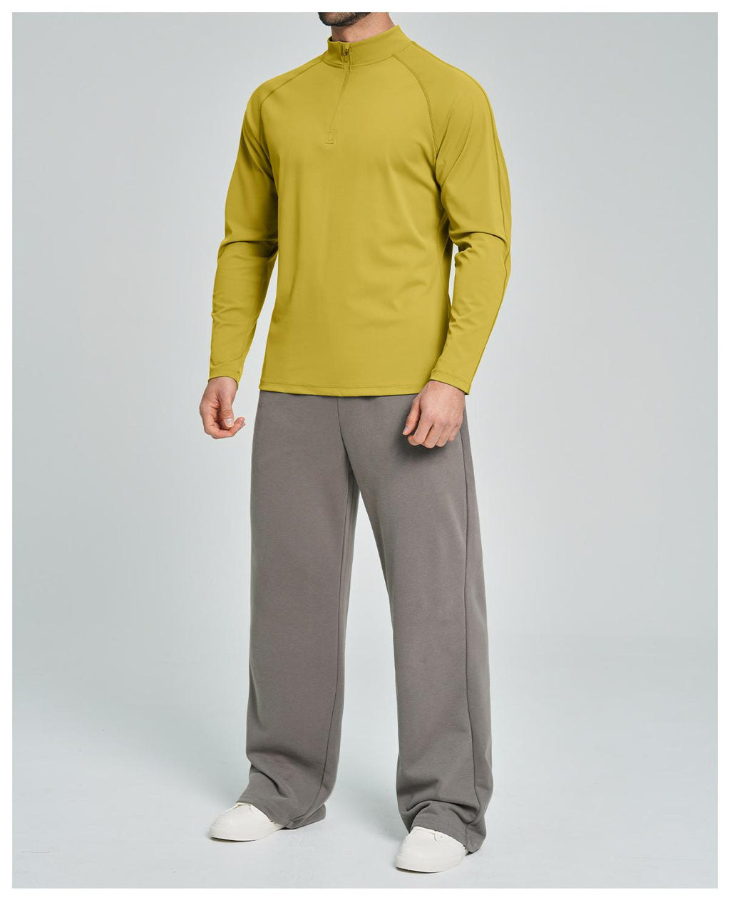 Mens Gym Training 78%nylon 22%spandex Quarter Zip Shirt ECX5086-2 - Product View 22 | Honfit