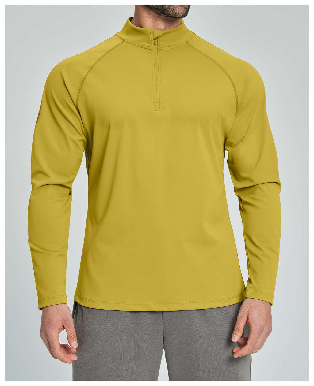 Mens Gym Training 78%nylon 22%spandex Quarter Zip Shirt ECX5086-2 - Product View 23 | Honfit