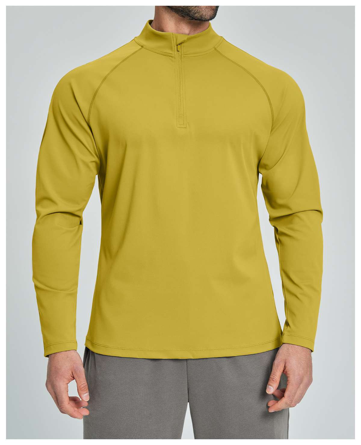 Mens Gym Training 78%nylon 22%spandex Quarter Zip Shirt ECX5086-2 - Product View 23 | Honfit