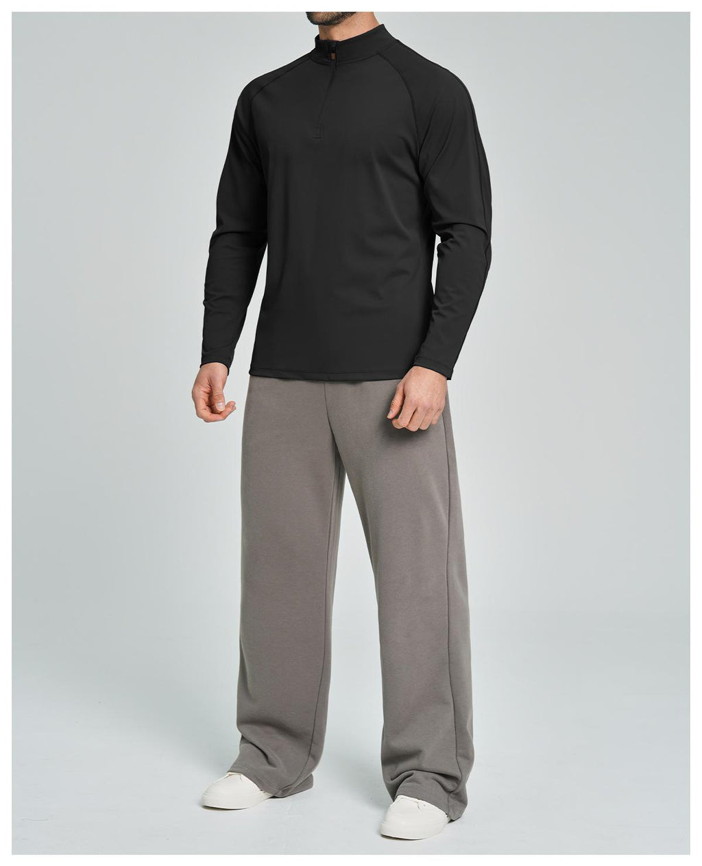 Mens Gym Training 78%nylon 22%spandex Quarter Zip Shirt ECX5086-2 - Product View 27 | Honfit