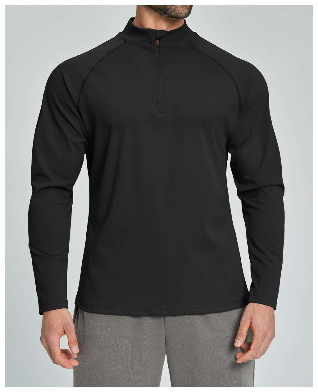 Mens Gym Training 78%nylon 22%spandex Quarter Zip Shirt ECX5086-2 - Product View 28 | Honfit