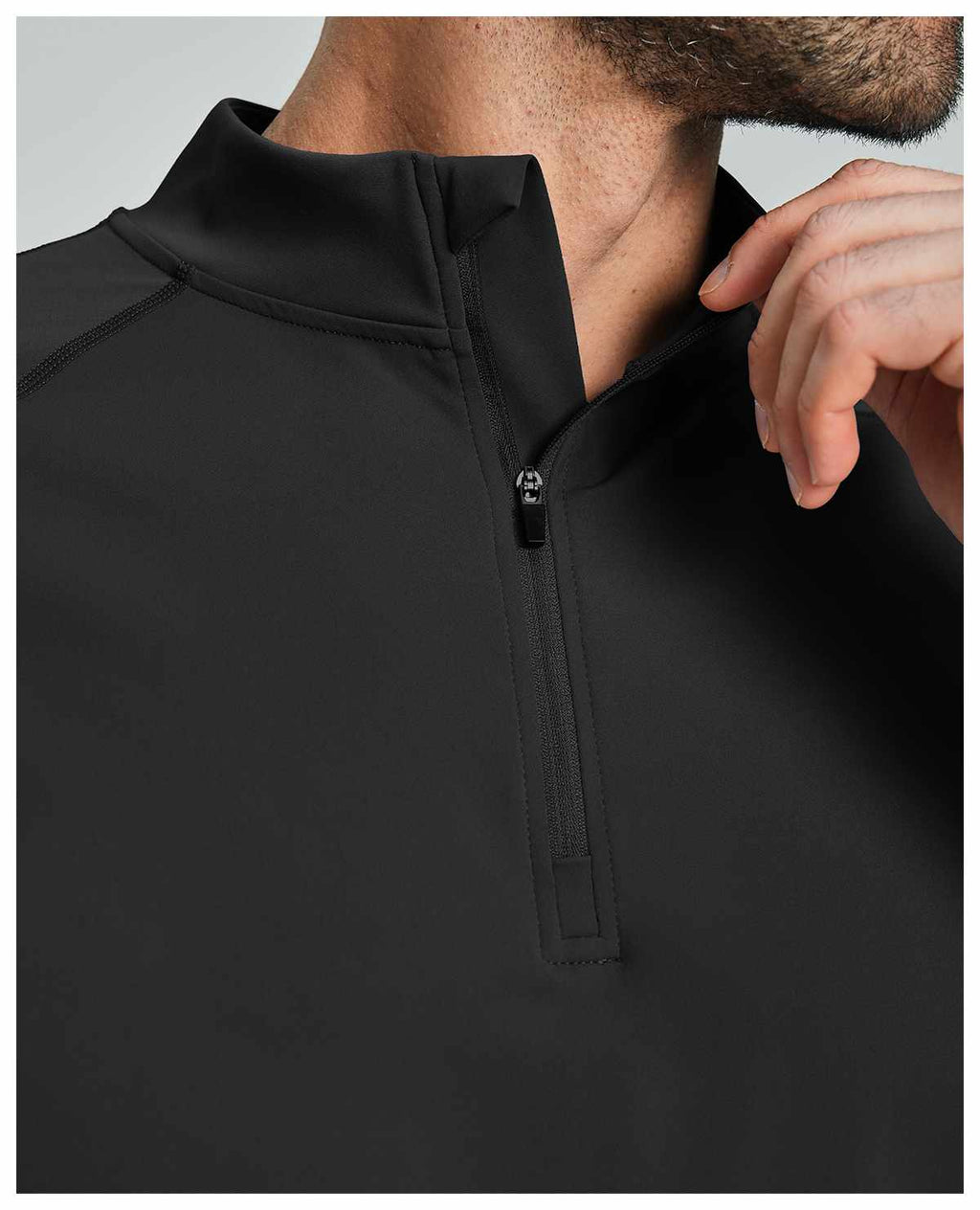Mens Gym Training 78%nylon 22%spandex Quarter Zip Shirt ECX5086-2 - Product View 31 | Honfit