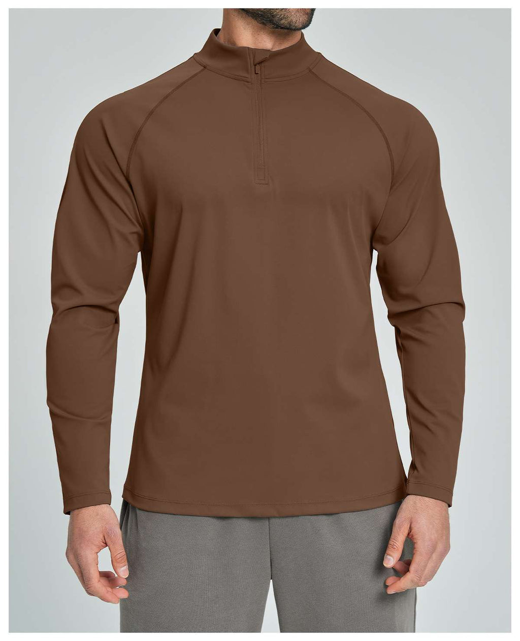 Mens Gym Training 78%nylon 22%spandex Quarter Zip Shirt ECX5086-2 - Product View 33 | Honfit