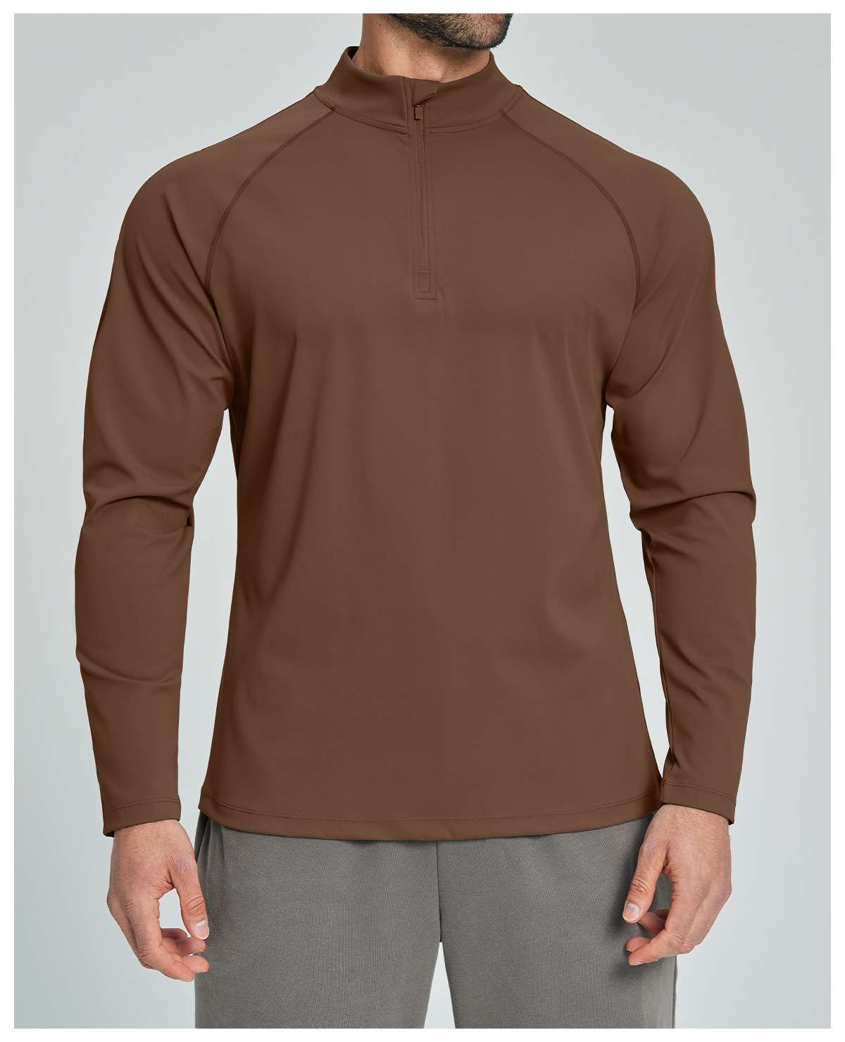 Mens Gym Training 78%nylon 22%spandex Quarter Zip Shirt ECX5086-2 - Product View 33 | Honfit