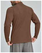 Mens Gym Training 78%nylon 22%spandex Quarter Zip Shirt ECX5086-2 - Product View 36 | Honfit