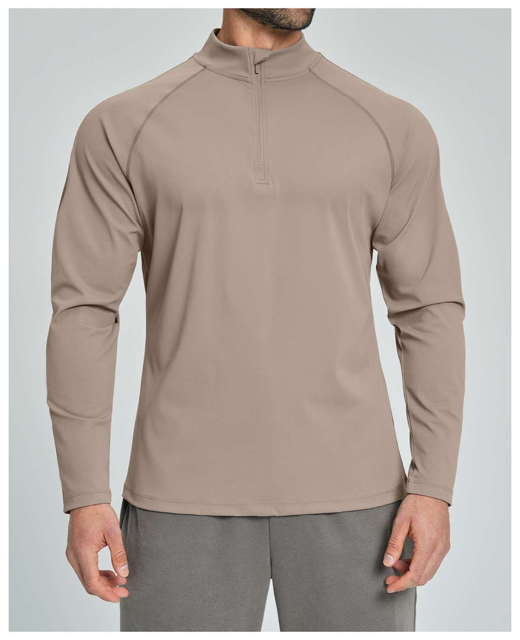 Mens Gym Training 78%nylon 22%spandex Quarter Zip Shirt ECX5086-2 - Product View 39 | Honfit