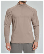 Mens Gym Training 78%nylon 22%spandex Quarter Zip Shirt ECX5086-2 - Product View 39 | Honfit