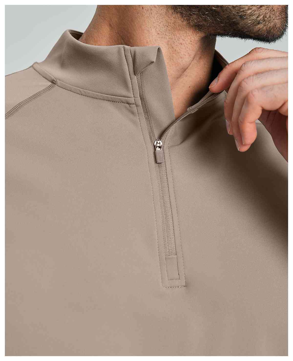 Mens Gym Training 78%nylon 22%spandex Quarter Zip Shirt ECX5086-2 - Product View 42 | Honfit
