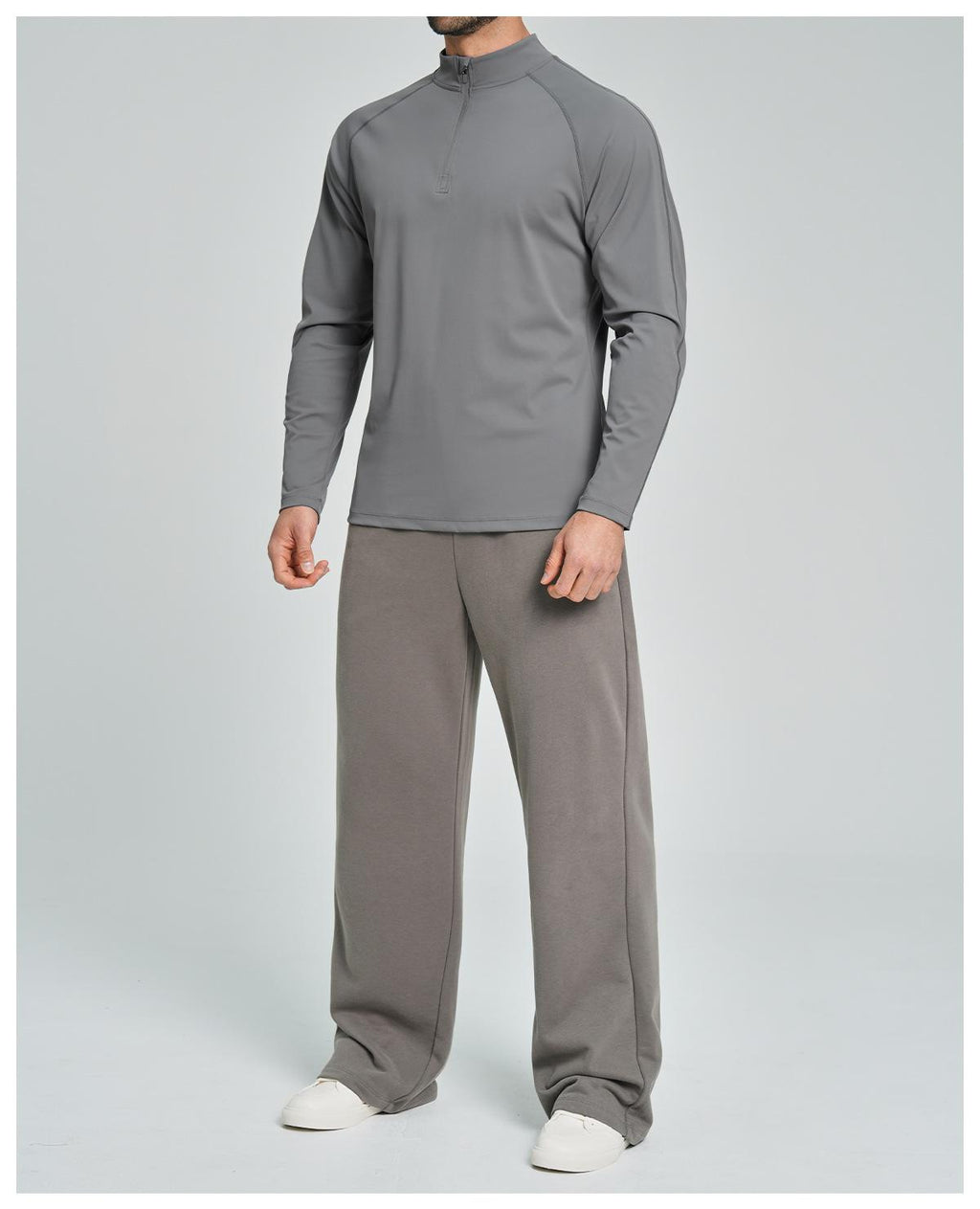 Mens Gym Training 78%nylon 22%spandex Quarter Zip Shirt ECX5086-2 - Product View 43 | Honfit