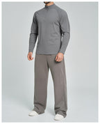 Mens Gym Training 78%nylon 22%spandex Quarter Zip Shirt ECX5086-2 - Product View 43 | Honfit