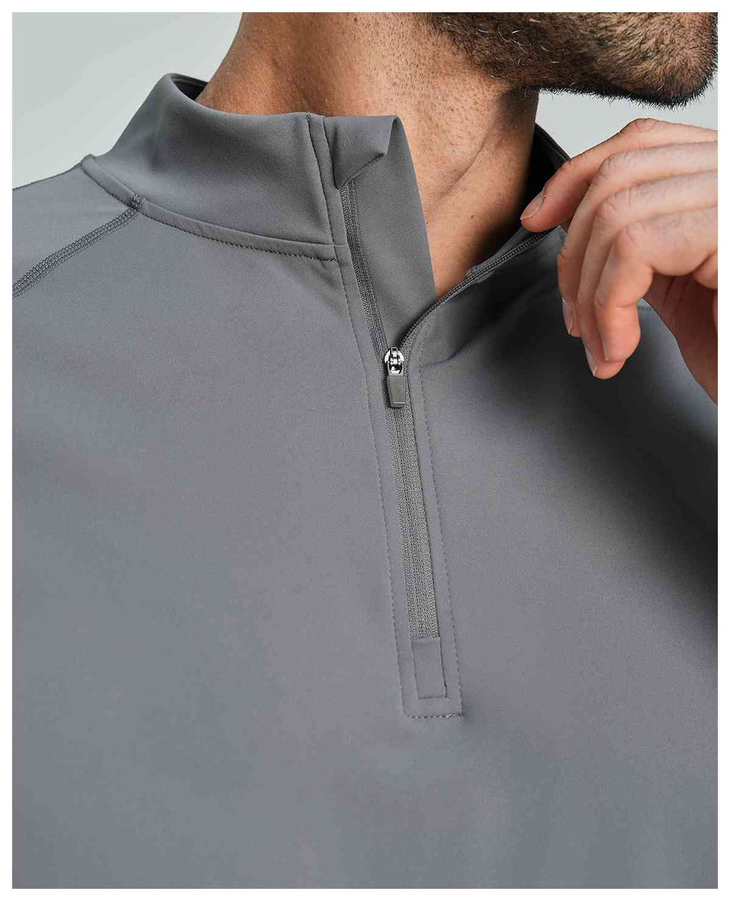 Mens Gym Training 78%nylon 22%spandex Quarter Zip Shirt ECX5086-2 - Product View 47 | Honfit