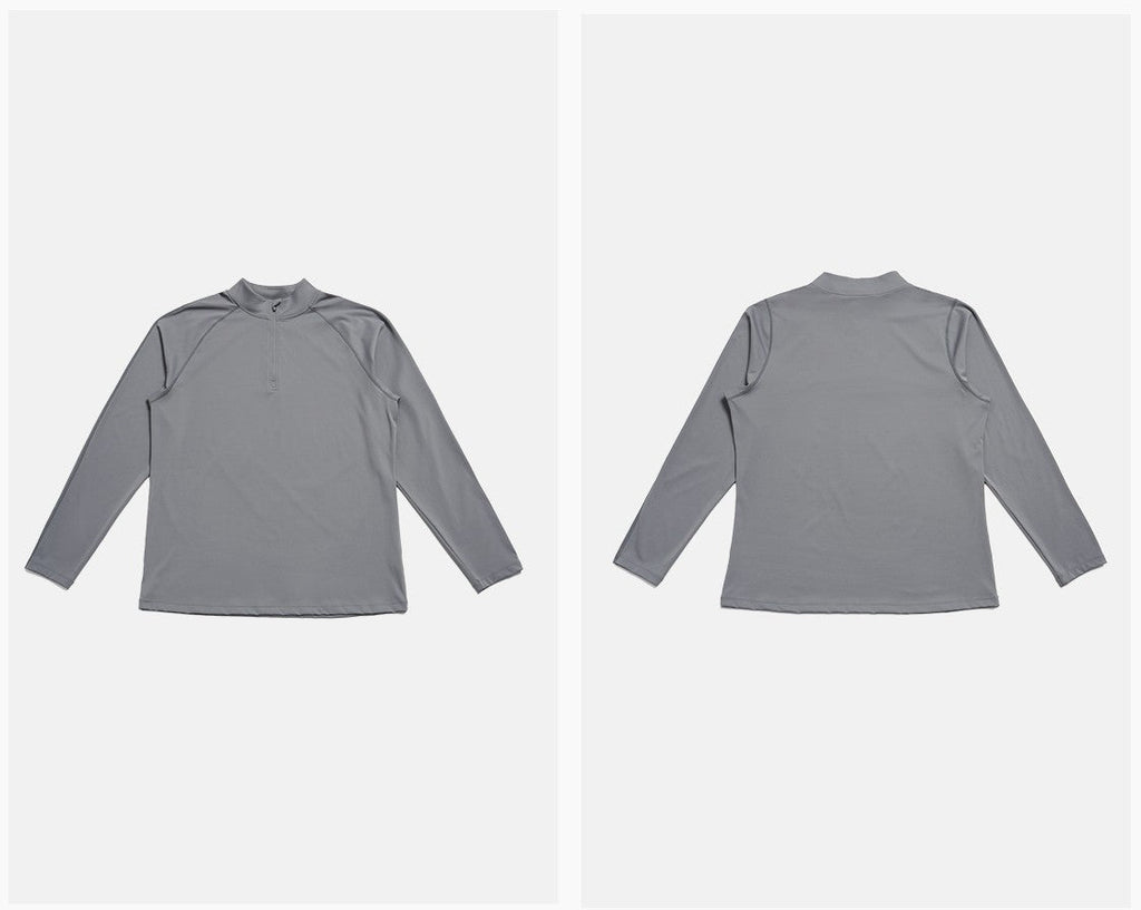 Mens Gym Training 78%nylon 22%spandex Quarter Zip Shirt ECX5086-2 - Product View 48 | Honfit