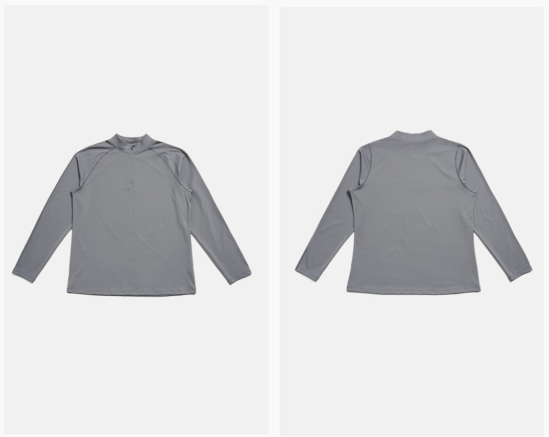 Mens Gym Training 78%nylon 22%spandex Quarter Zip Shirt ECX5086-2 - Product View 48 | Honfit