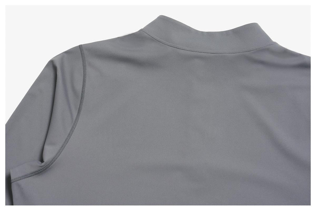 Mens Gym Training 78%nylon 22%spandex Quarter Zip Shirt ECX5086-2 - Product View 51 | Honfit